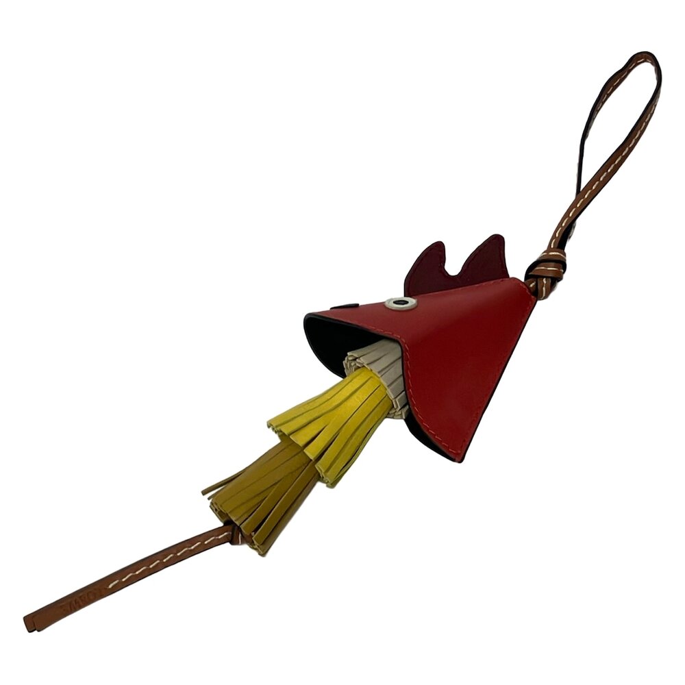 Loewe Bag Charm Red Bordeaux Multi